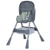 Стільчик для годування BAMBI M 5722 Mint, регульований, знімний столик, 5-точковий ремень, колеса, екошкіра