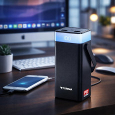 Power Bank Torima TRM-1041 40000mAh 22.5W Fast Charge з LED-дисплеєм та 5 виходами Чорний