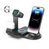 Беспроводное зарядное устройство 5 в 1 подставка для iPhone 15, 14, 13, 12, 11 X, Apple Watch Airpods