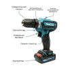 Шурупокрут Makita з двома акумуляторами 24V + Браслет в подарунок 