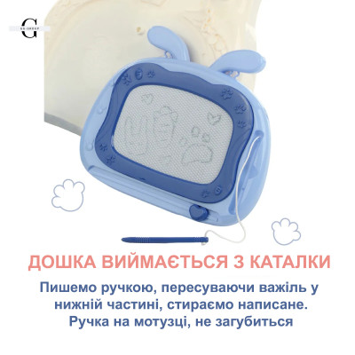Развивающая каталка-ходунки толокар 3 в 1 с музыкальной панелью, доской для рисования и бизибордом 368-16A-16B-16C №3