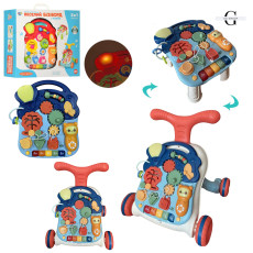 Детская каталка-ходунки 2 в 1 Limo Toy M 5473 AB – игровой столик с бизибордом, музыкальное пианино, телефон, сортер, развивающие элементы