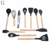 Силіконовий кухонний набір аксесуарів Kitchen stuff 12 предметів BLACK