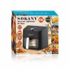 Аэрофритюрница Sokany SK-10054 Аэрогриль с антипригарным покрытием, 1800 Вт, сенсорное управление.