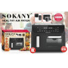 Двухкамерная аэрофритюрница Sokany SK-10060, 2400 Вт, 4+8,5 л, сенсорное управление