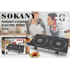 Двухконфорочная стеклокерамическая плита Sokany SK-224