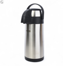 Термос из нержавеющей стали вакуумный с помпой Benson Black/Steel 3 5