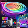 Розумна LED Neon RGB неонова стрічка 5 м USB з пультом і додатком.