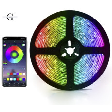 Яскрава та стильна світлодіодна стрічка 5050 RGB - 16 кольорів, IP65, 55 люмен, 9000 годин роботи від USB 5V з Bluetooth З мобільним додатком