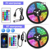 Светодиодная лента 5050 RGB – 16 цветов, IP65, 55 люмен, 9000 часов работы от USB 5V с Bluetooth и мобильным приложением