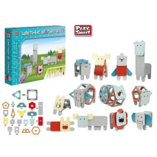 Конструктор магнитный 2469 (12/2) Play Smart, 60 деталей, в коробке