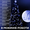 Гірлянда нитка світлодіодна GarlandoPro 300LED 16м 8 режимов гірлянда новорічна Синій