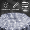 Гирлянда уличная лента светодиодная Дюралайт 900 LED 50м морозостойкая прозрачная проволока Белый
