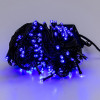 Гирлянда нить 14м на 300 LED лампочек светодиодная черный провод 8 режимов работы