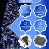 Гирлянда Роса Капля 100 метров 1000 LED светодиодная гирлянда в катушке медный провод 8 функций + пульт Синий