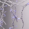 Гирлянда уличная светодиодная 200 LED 12 метров белая проволока бахрома 55 нитей Синий