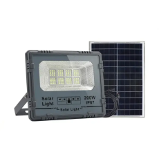 Вуличний LED ліхтар на сонячних батареях 28.5x24.2x6.5 см прожектор світлодіодний вуличний 225 LED 200 Вт із сонячною панеллю HP-5-61