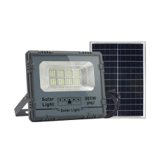 Вуличний LED ліхтар на сонячних батареях 31.6x27.8x7.5 см прожектор світлодіодний вуличний 270 LED 300 Вт із сонячною панеллю HP-5-62