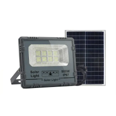 Вуличний LED ліхтар на сонячних батареях 37x30.8x7.5 см прожектор світлодіодний вуличний 480 LED 500 Вт із сонячною панеллю HP-5-63