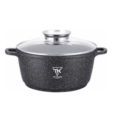 Кастрюля Top Kitchen ТК00053 с крышкой мраморное покрытие 26 см