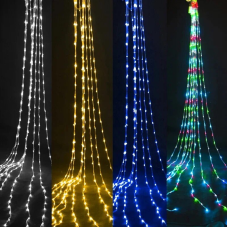 Гірлянда-водоспад (Curtain-Lights) Itrains 240WW-2 внутрішня, пров.:прозорий, 3*1,5м (теплий білий)