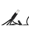 Гирлянда уличная 3,3мм черный провод 10м лампа мерцающая 100LED L Lux LINE-3.3-100 Теплый белый