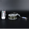 Гірлянда Роса 100м 1000 LED теплий жовтий + RGB, пульт, USB, мідний зелений провід