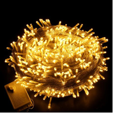 Світлодіодна гірлянда Нитка 800 Led прозорий шнур 40 метрів Теплий білий