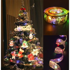 Світлодіодна ялинкова гірлянда у вигляді стрічки 50 Led 5 метрів Christmas Decoration Мікс 