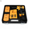 Шуруповерт акумуляторний DeWalt 24V з набором інструментів у кейсі, 2 акумулятори 5.0Ah