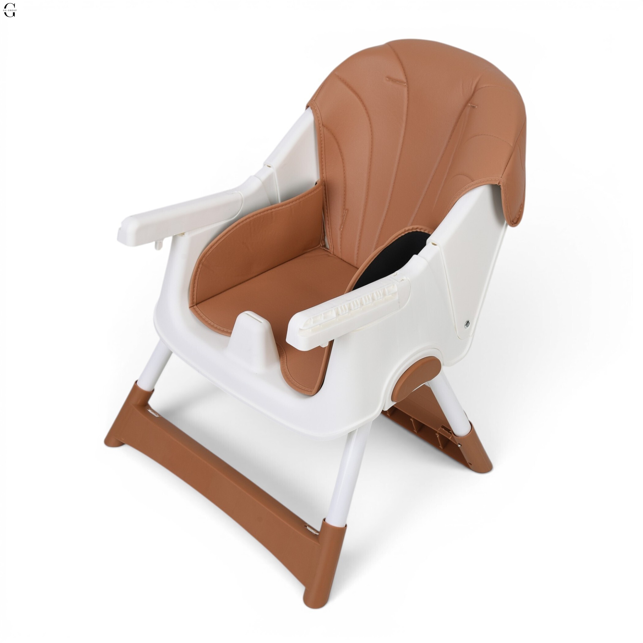 Стільчик для годування T-80265 2в1, сталева конструкція, регулювання, PU-оббивка, колеса