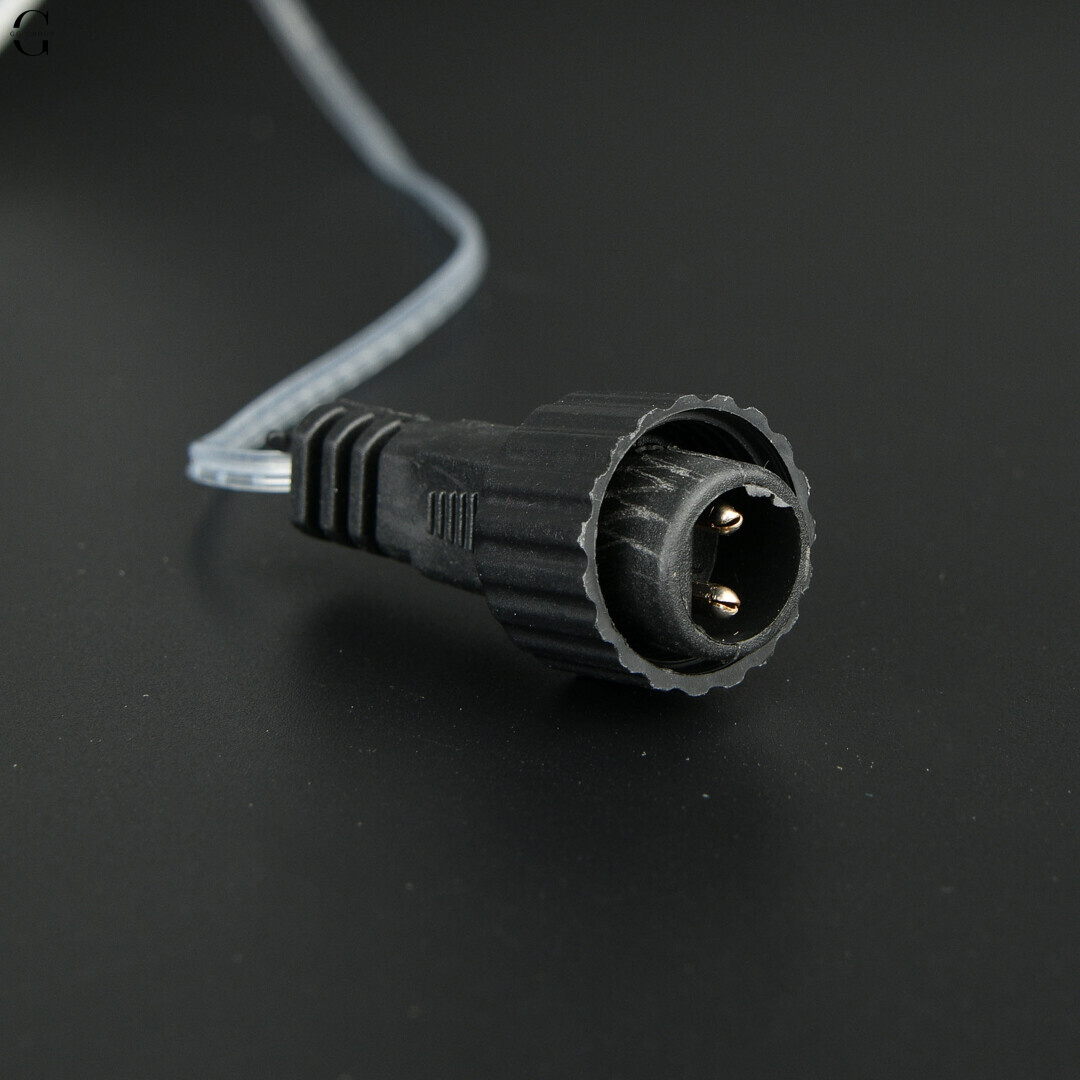 Гірлянда Роса Мішура 100м 2000 LED на зеленому медному дроті з пультом IP44/IP65 вулична