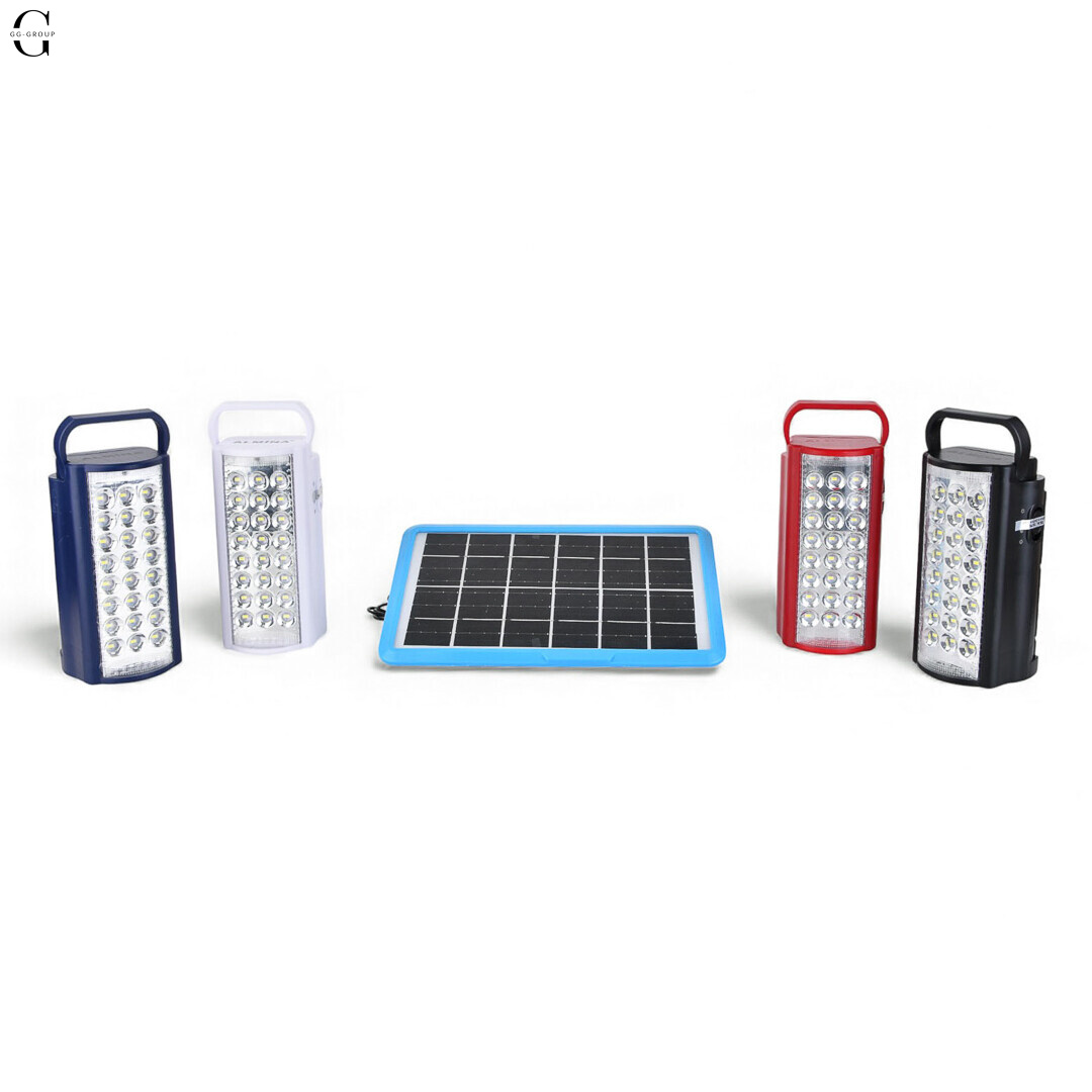 Світлодіодний акумуляторний ліхтар Almina DL-2424 з сонячною батареєю 8 Вт, Power Bank 6V 4Ah