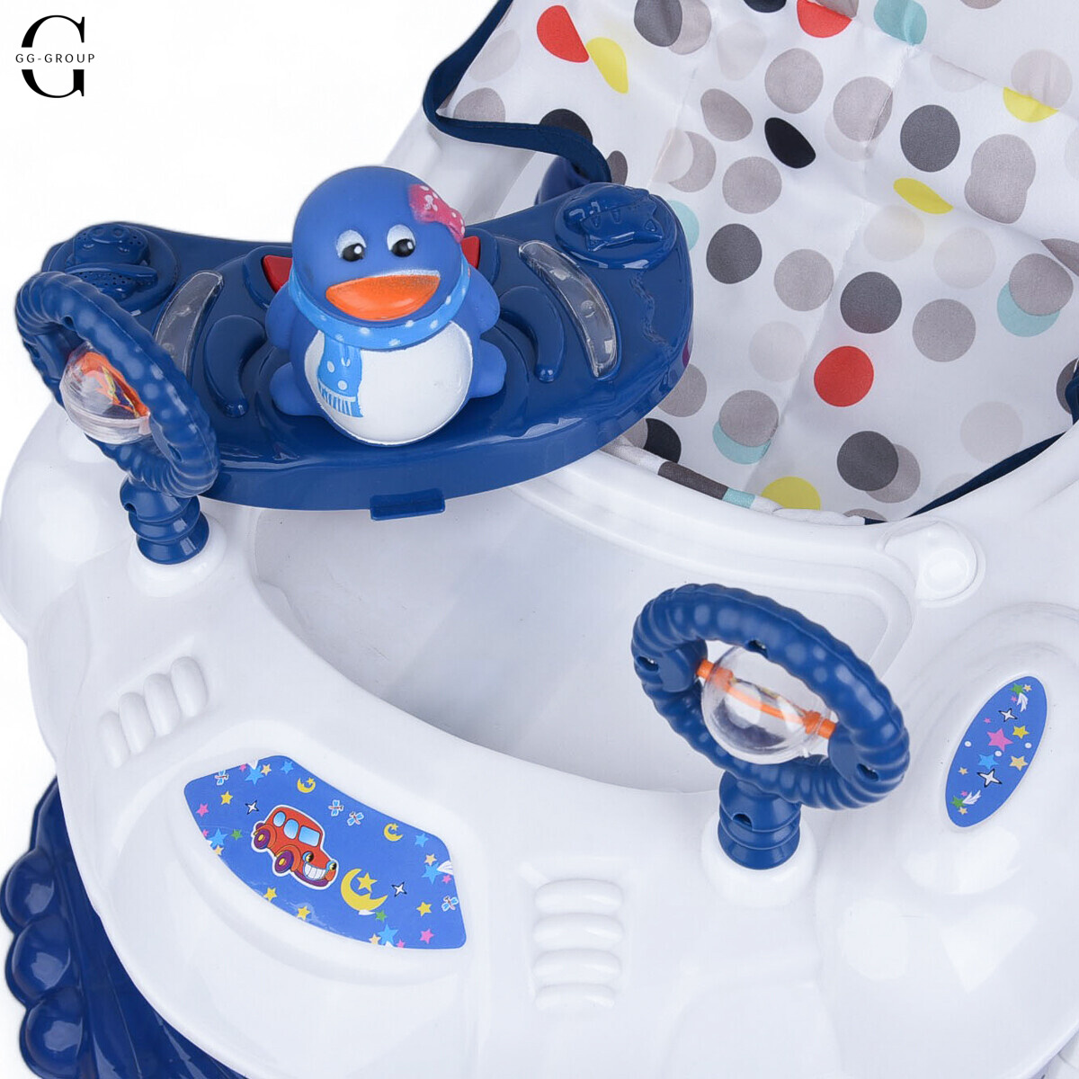 Дитячі ходунки Bambi M3168 Penguin Біло-Синій посилені 