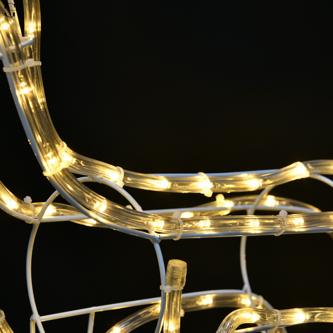 Різдвяна фігура Олень 60см, дюралайт LED, 150 LED, тепле біле свічення для інтер'єру та саду