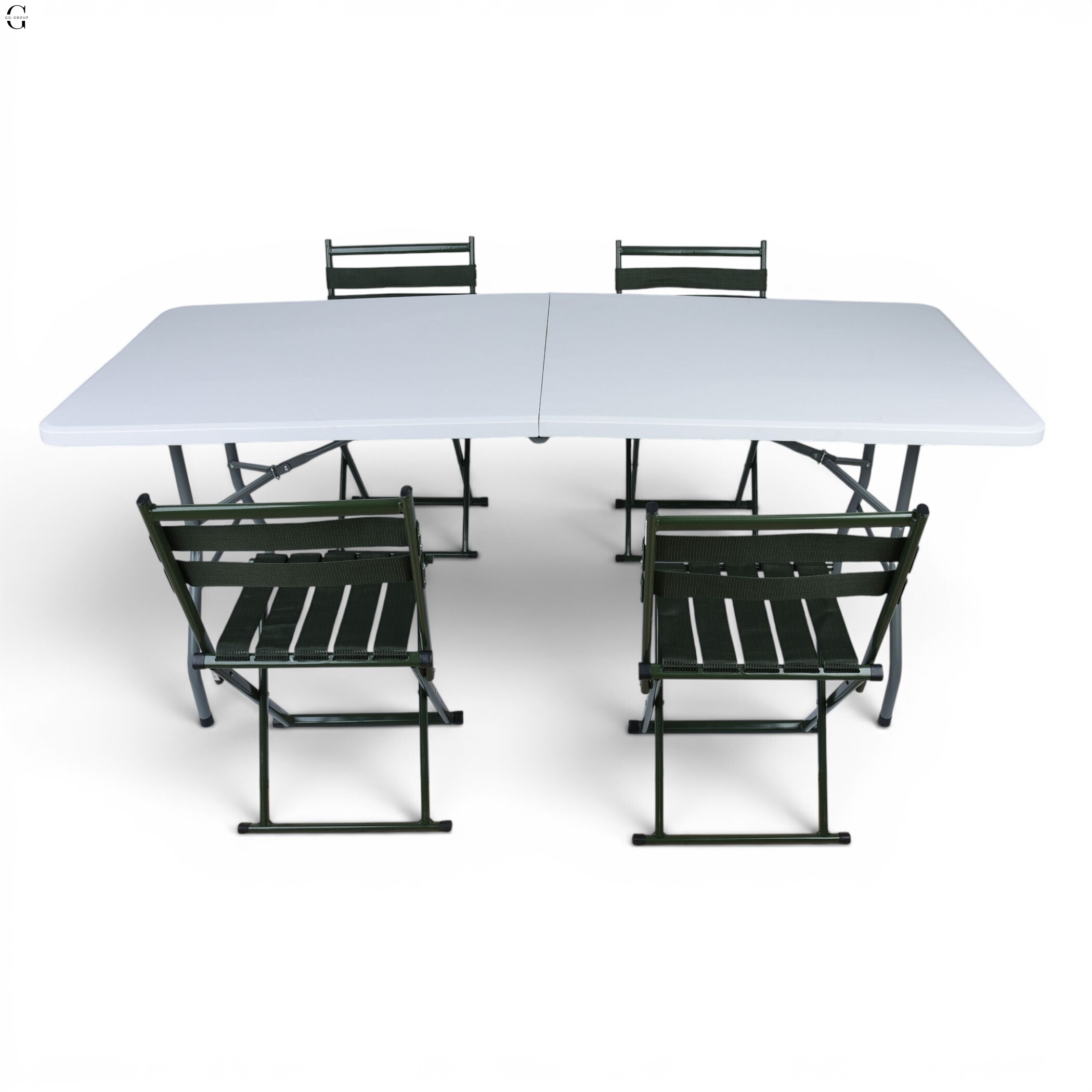 Кемпінговий комплект Travel Table Set — складний стіл HDPE 180 см та 4 туристичних крісел