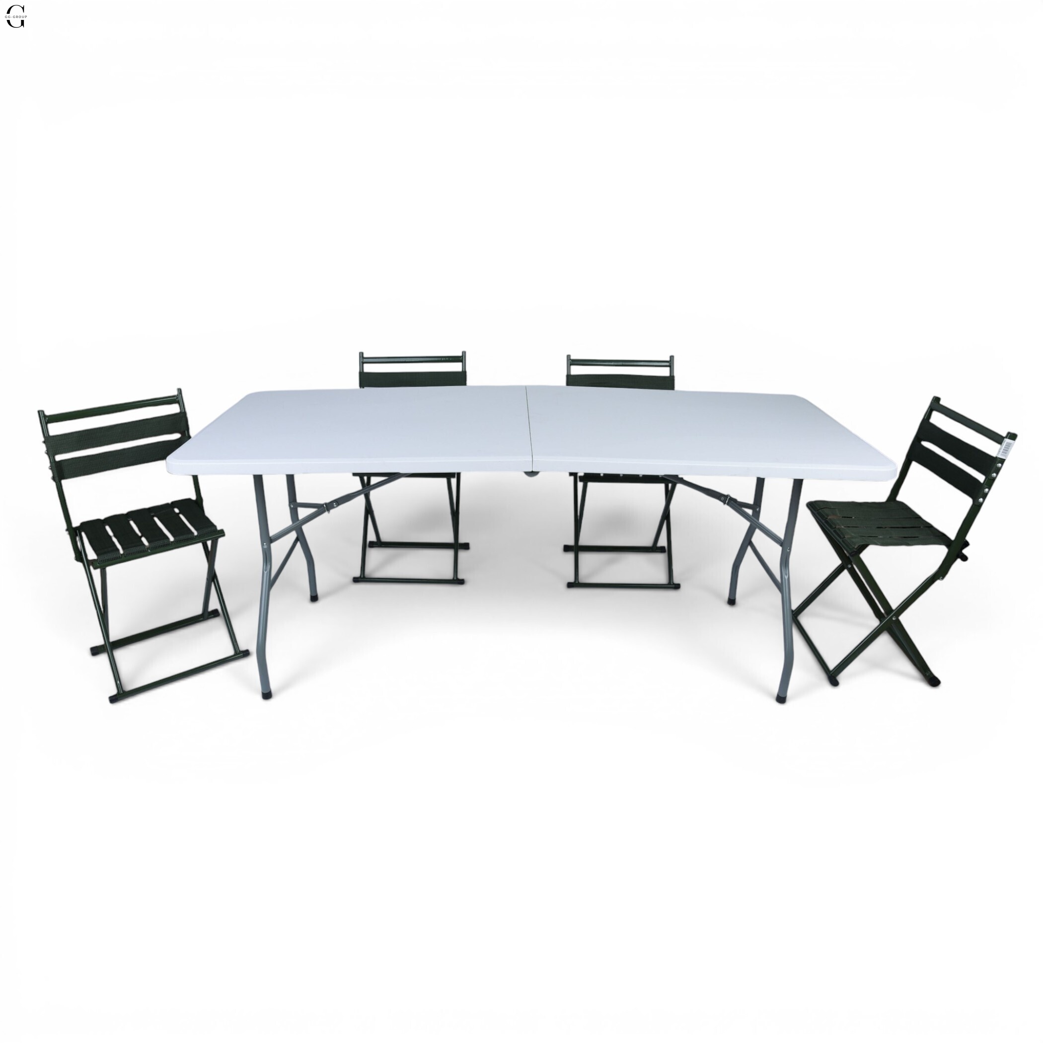 Кемпінговий комплект Travel Table Set — складний стіл HDPE 180 см та 4 туристичних крісел