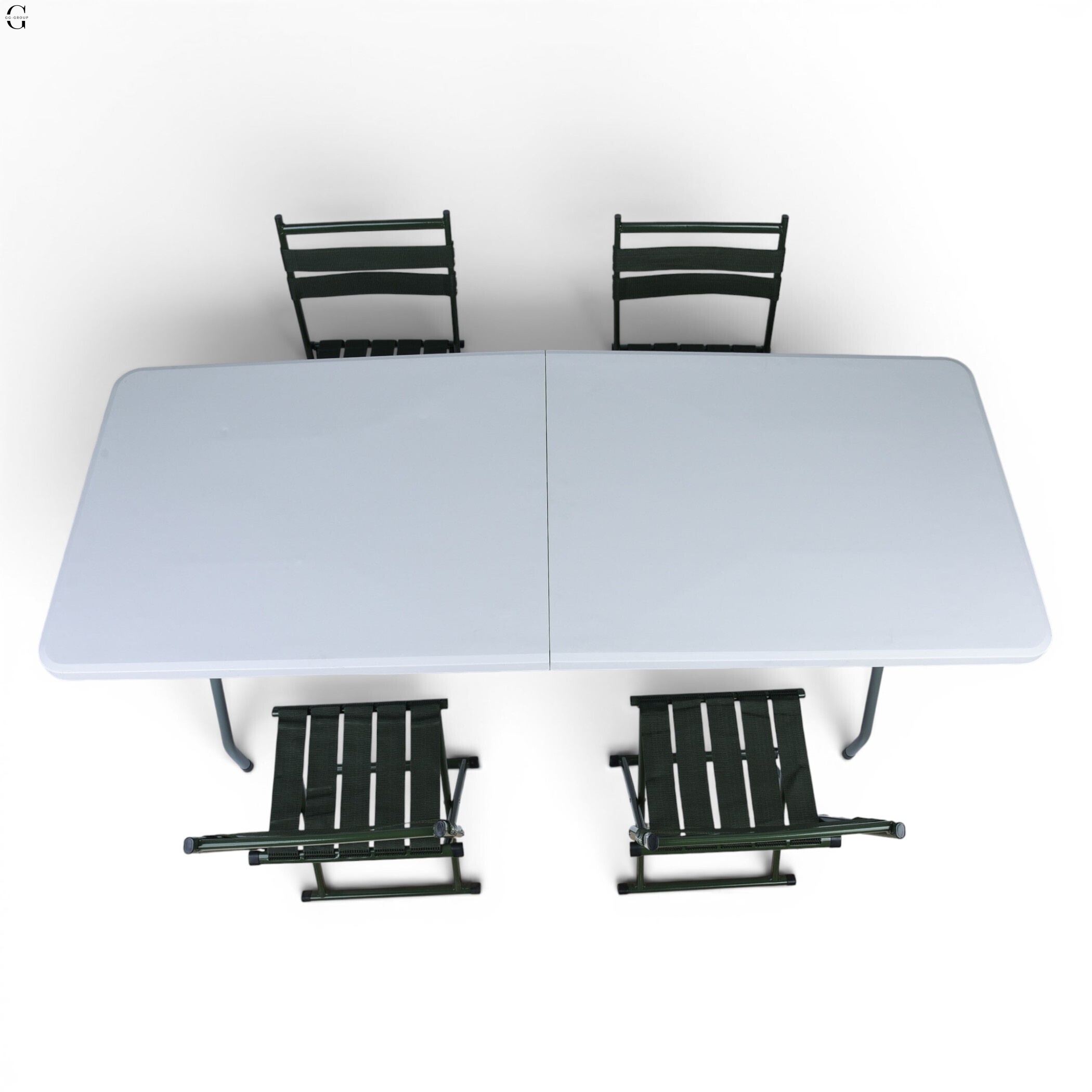 Кемпінговий комплект Travel Table Set — складний стіл HDPE 180 см та 4 туристичних крісел