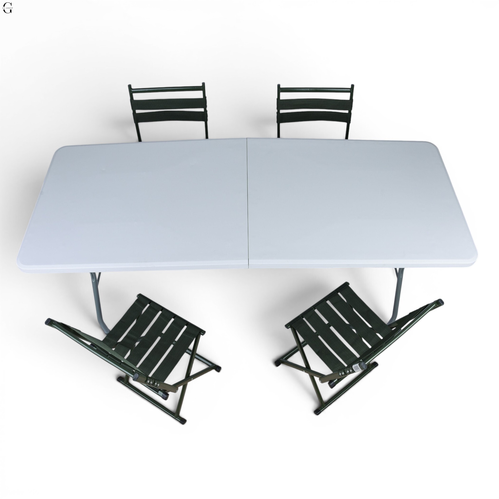 Кемпінговий комплект Travel Table Set — складний стіл HDPE 180 см та 4 туристичних крісел