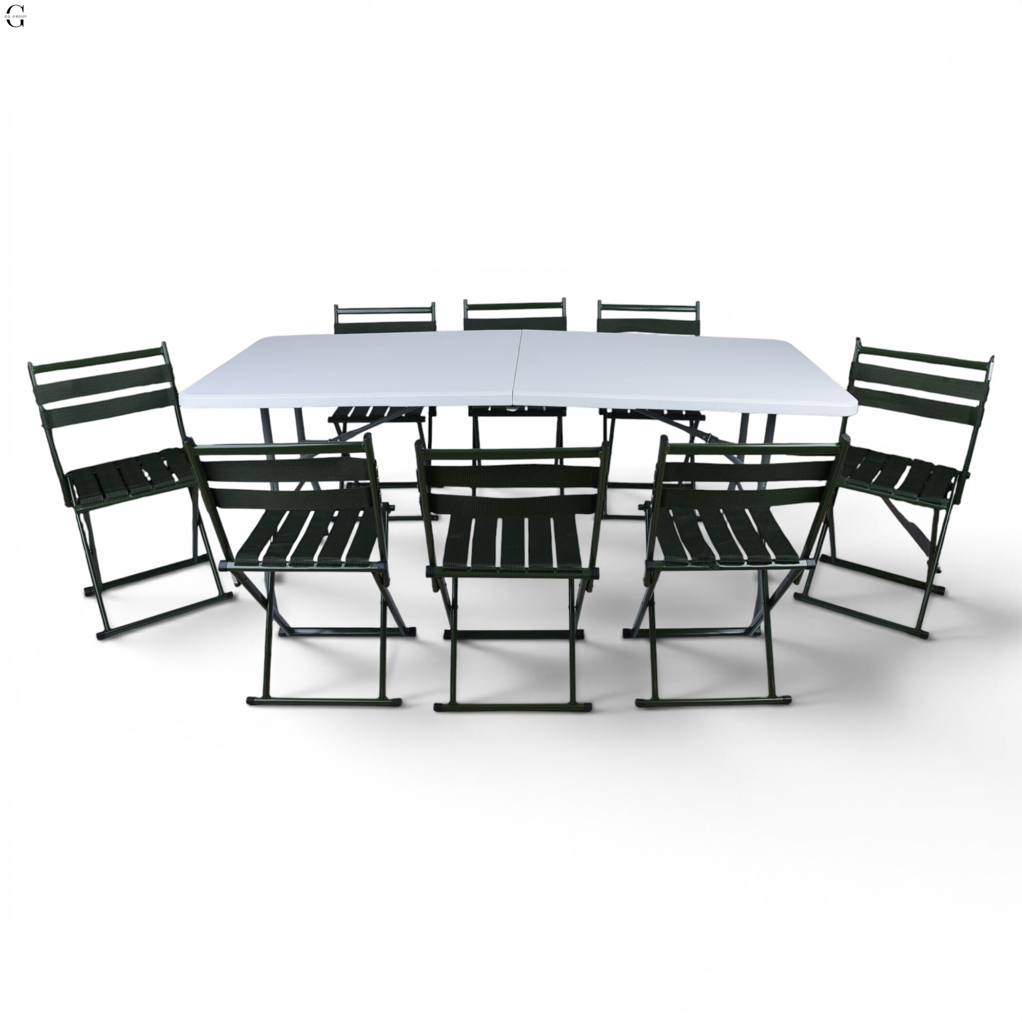 Кемпінговий комплект Travel Table Set — складний стіл HDPE 180 см та 8 туристичних крісел