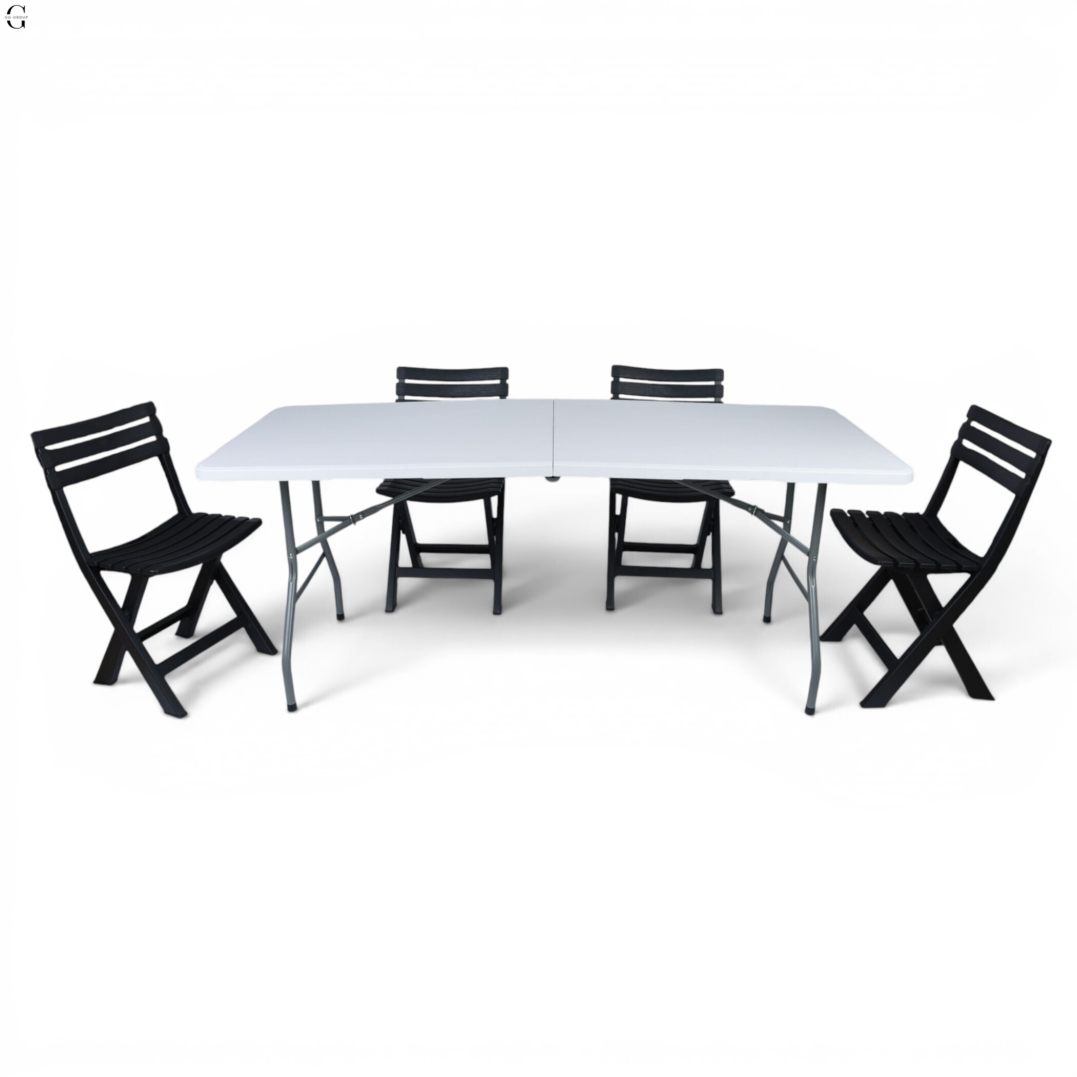 Кемпінговий комплект Travel Table Set — складний стіл HDPE 180 см та 4 туристичних крісел