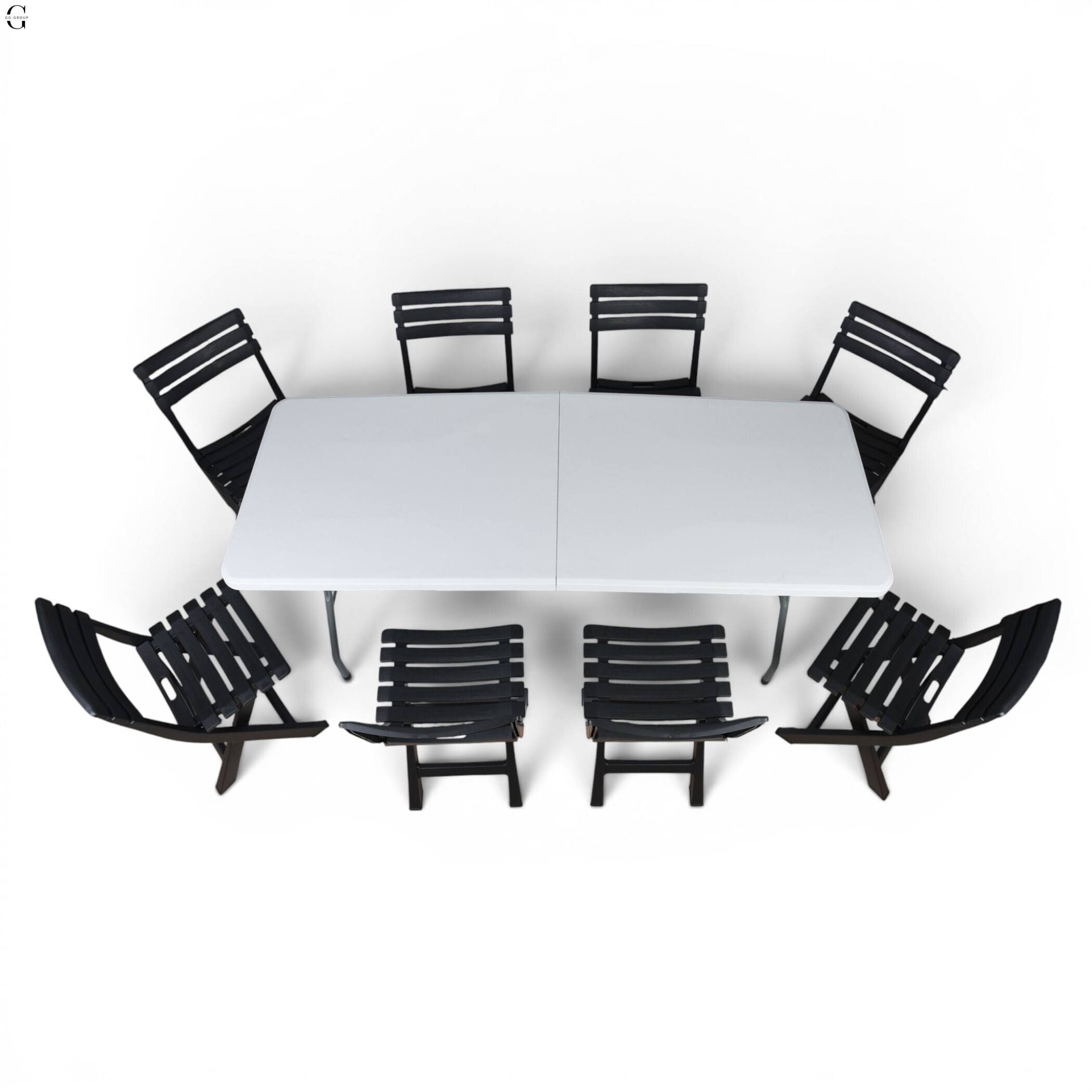 Кемпінговий комплект Travel Table Set — складний стіл HDPE 180 см та 8 туристичних крісел