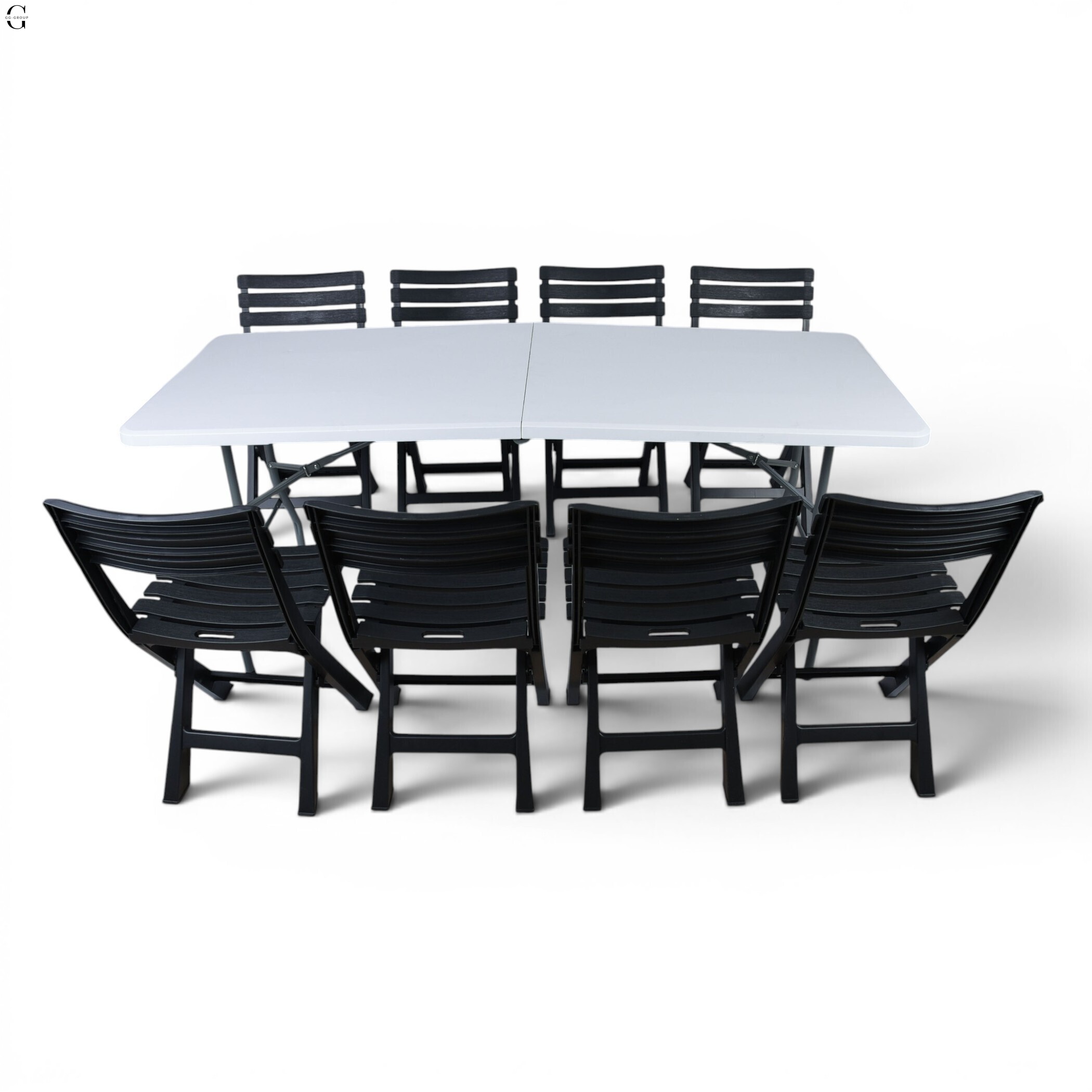 Кемпінговий комплект Travel Table Set — складний стіл HDPE 180 см та 8 туристичних крісел