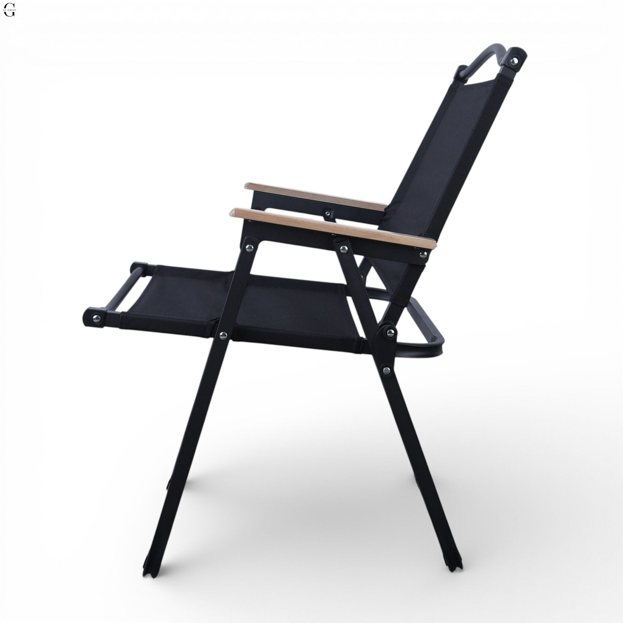 Складное туристическое кресло 600D Oxford, стальная рама, до 120 кг, 55×46 см