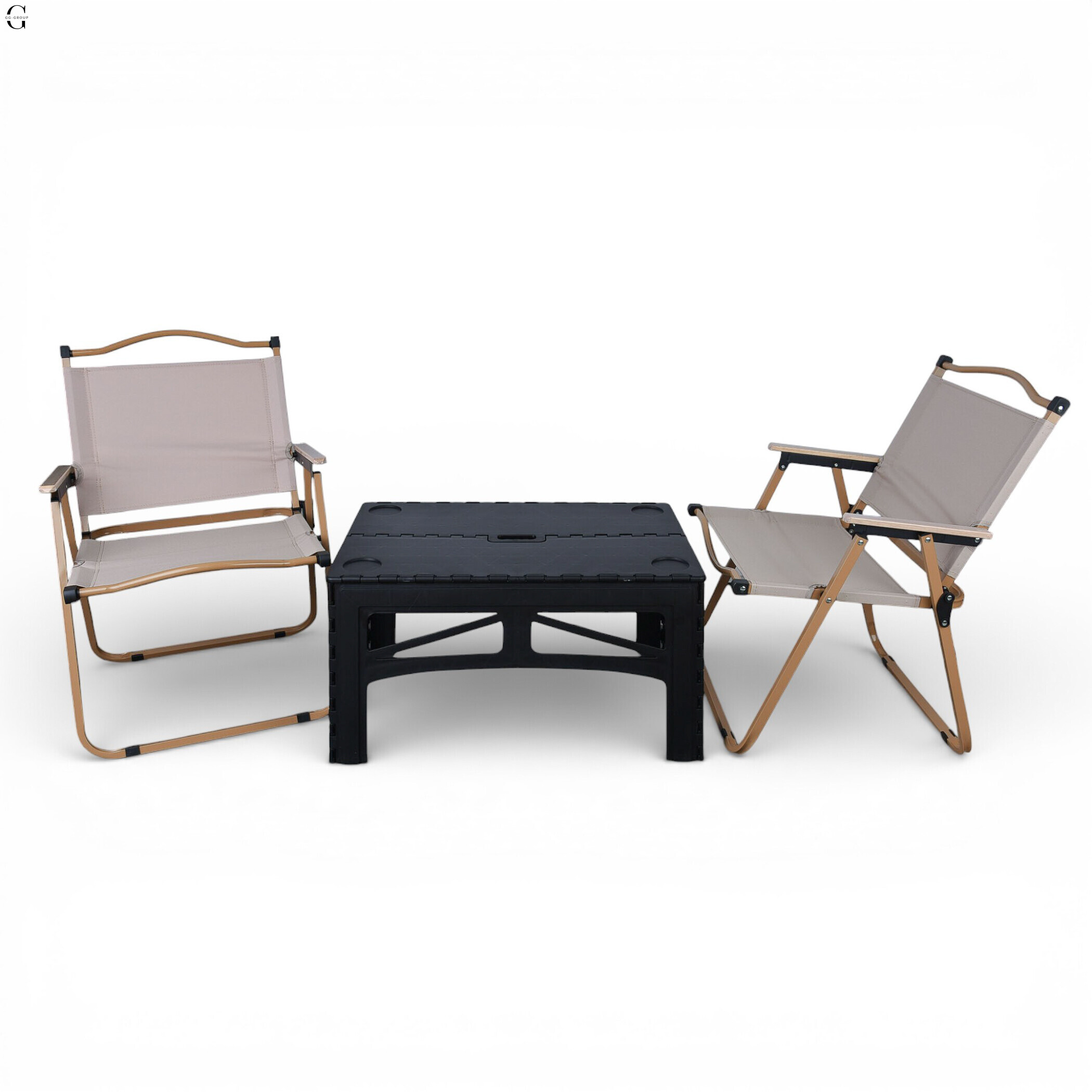 Набор туристических складных кресел со столом CampSet Outdoor – 2 кемпинговых стула и стол.