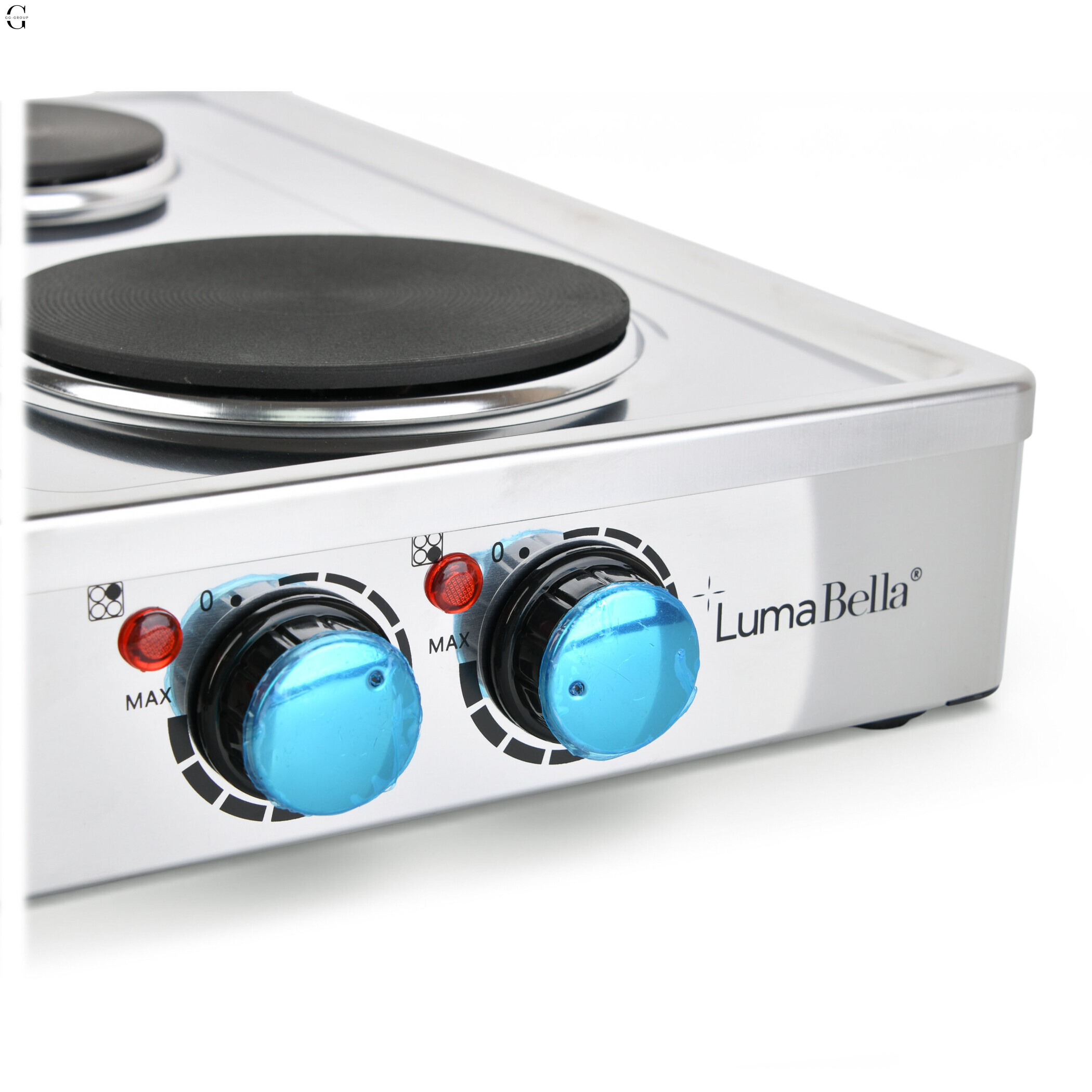 Комбинированная плита LumaBella LB-57024 2 газ + 2 электро 220В 2.2кВт настольная с крышкой
