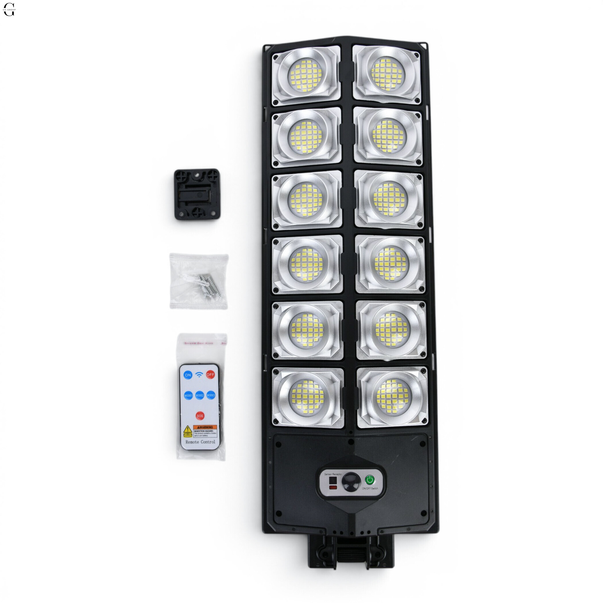 Вуличний світильник на сонячній батареї W789A-6/W789B-6 на216-360 LED з датчиком руху та пультом