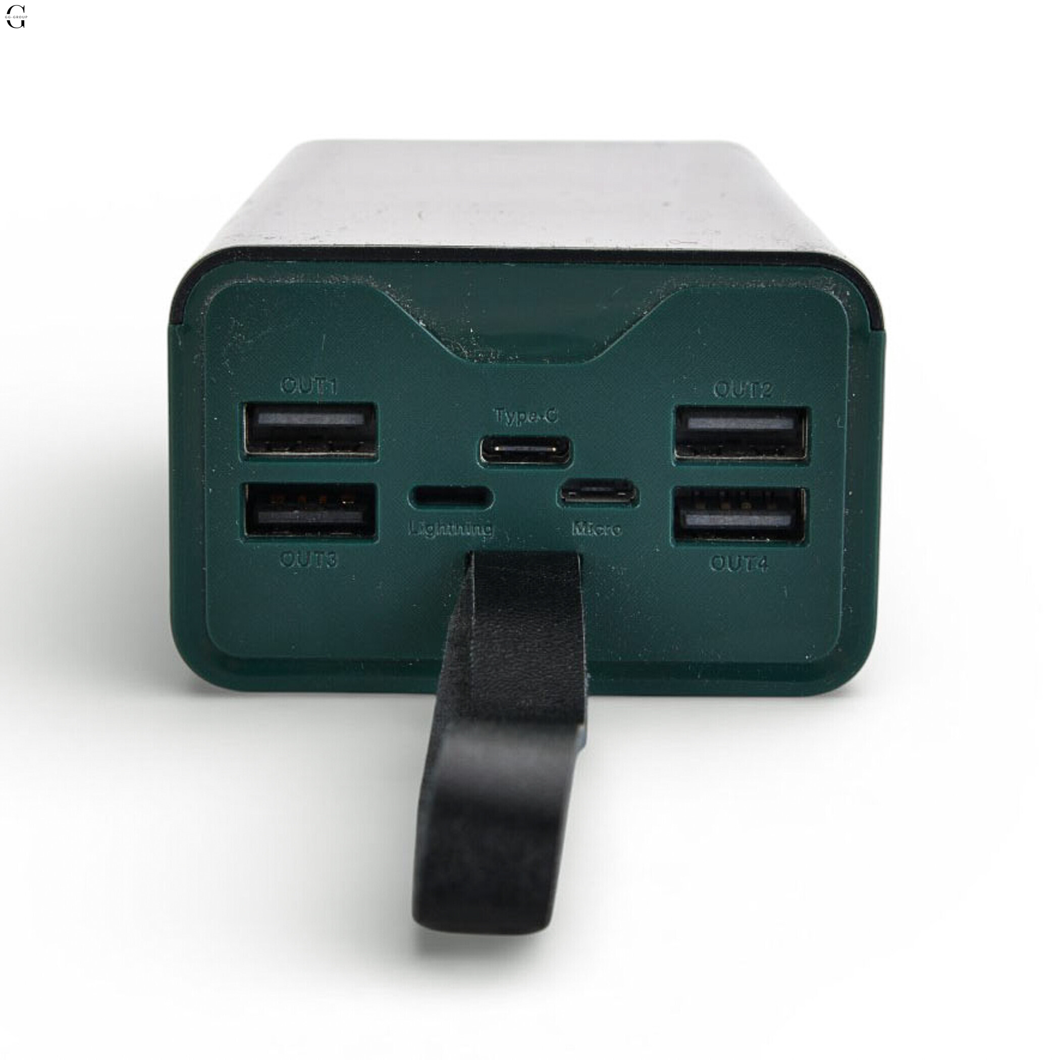 Power bank Повербанк40000 мА·ч с LED-дисплеем и встроенными кабелями