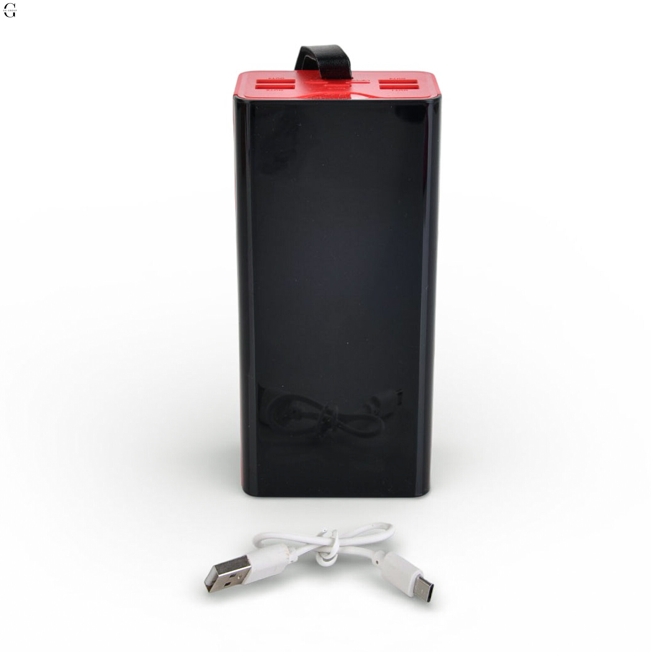 Power bank Повербанк40000 мА·ч с LED-дисплеем и встроенными кабелями