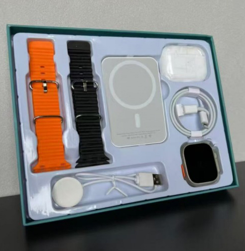 Часи + 2 ремінці + бездротова зарядка X8 Watch set AND 5325